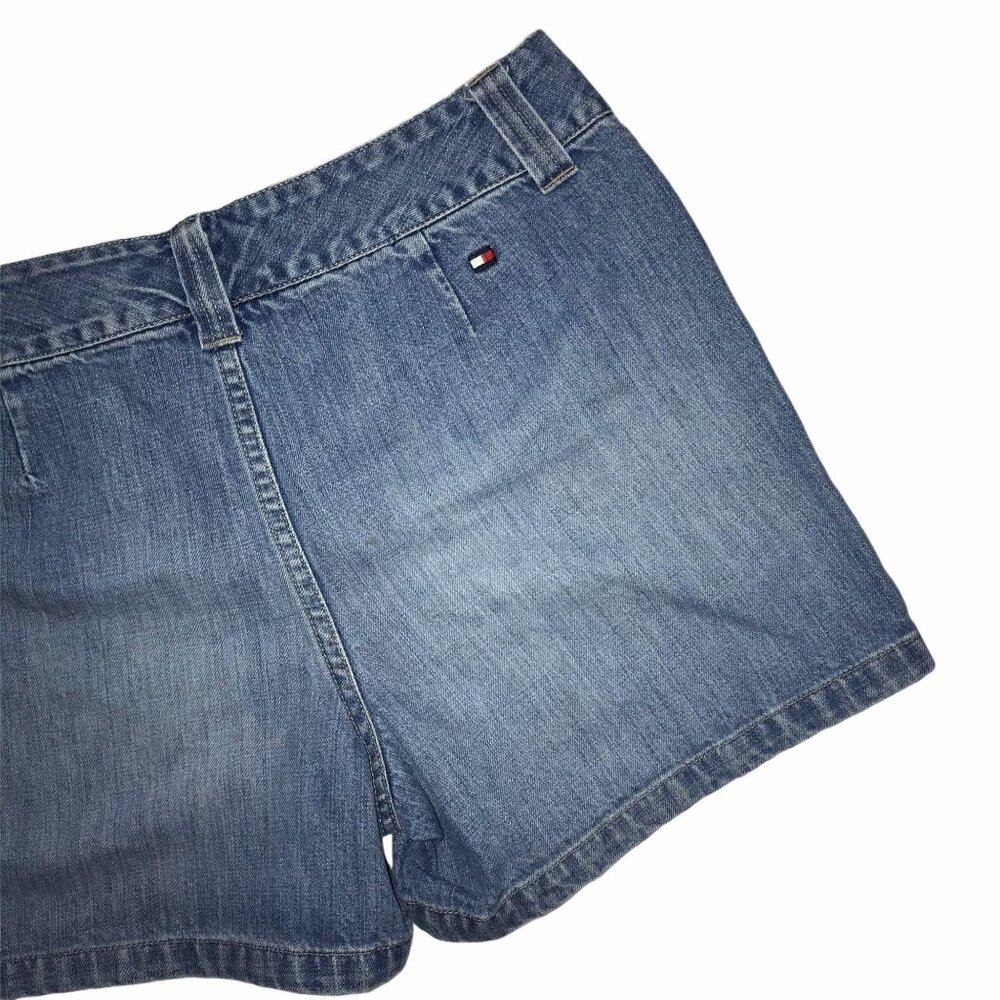 READ Tommy Hilfiger Jean Shorts Womens 10 Light Wash Embroidered Logo Jean - Picture 8 of 9